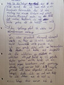 Handschriftlicher Text für den Hintergrund der Website